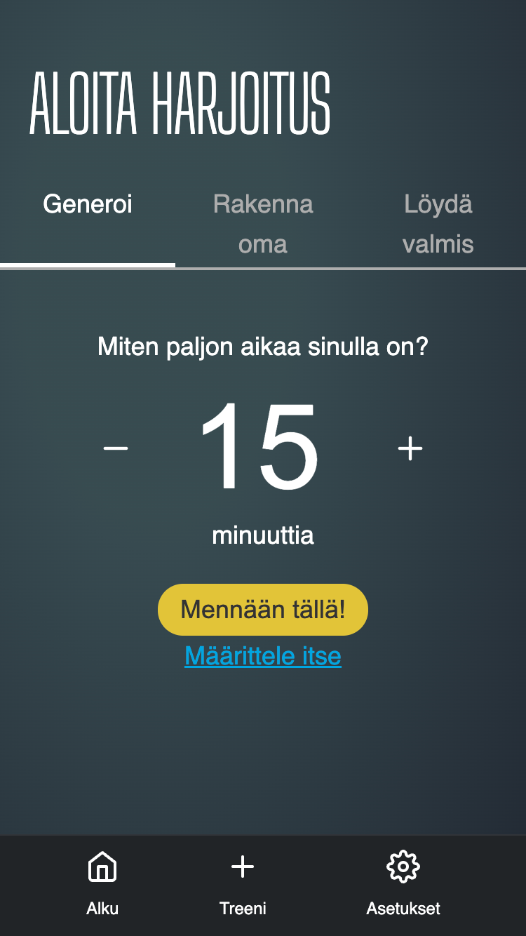 Piiri app, step 1